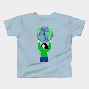 Mandalized Planet Lover Kids T-Shirt